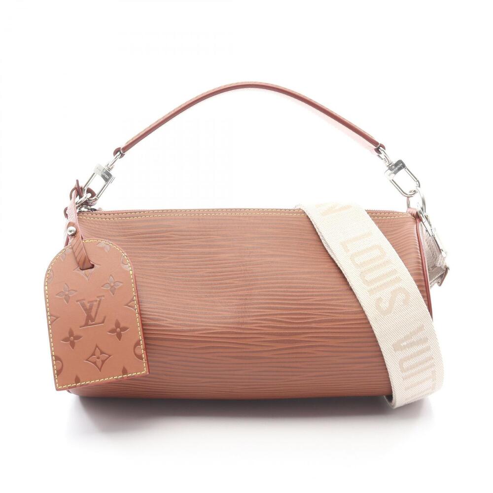 Louis Vuitton Soft Polochon Epi Handbag Leather Brown